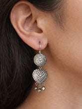 Handmade Silver Heart Hook Earrings Love | Sarichka Fashion