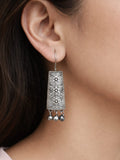Silver-Plated Hook Earrings with Ghungroo for Casual Elegance | AMOLA
