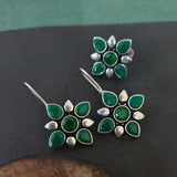 Oxidised Hook earring & Ring