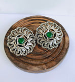 Oxidized Silver Floral Cluster Studs | AMOLA