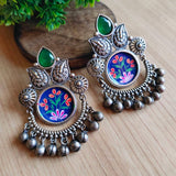 Chand Wali Enamel Earring with Ghungroo | Sarichka