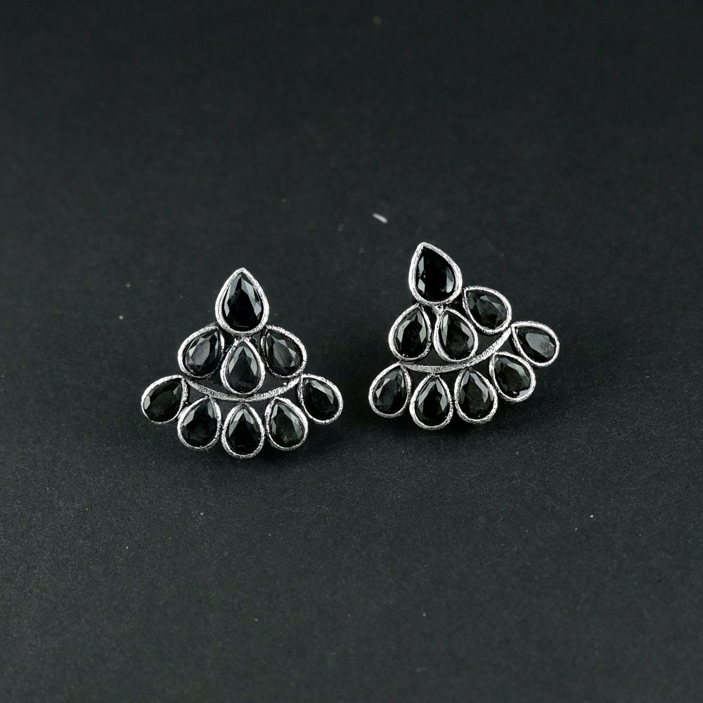 Oxidized Stone Studs