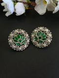 Sarichka Oxidised Enamel Stud Earring