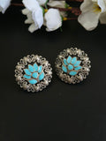 Sarichka Oxidised Enamel Stud Earring