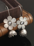 Oxidised Flower Oxidised Hook Jhumki | AMOLA