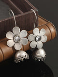Oxidised Flower Oxidised Hook Jhumki | Sarichka