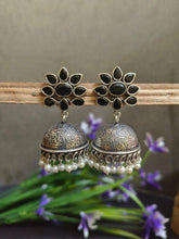 Oxidised Pearl Jhumka