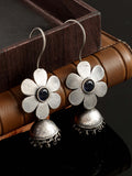 Oxidised Flower Oxidised Hook Jhumki | AMOLA