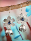 Oxidised Flower Oxidised Hook Jhumki | AMOLA