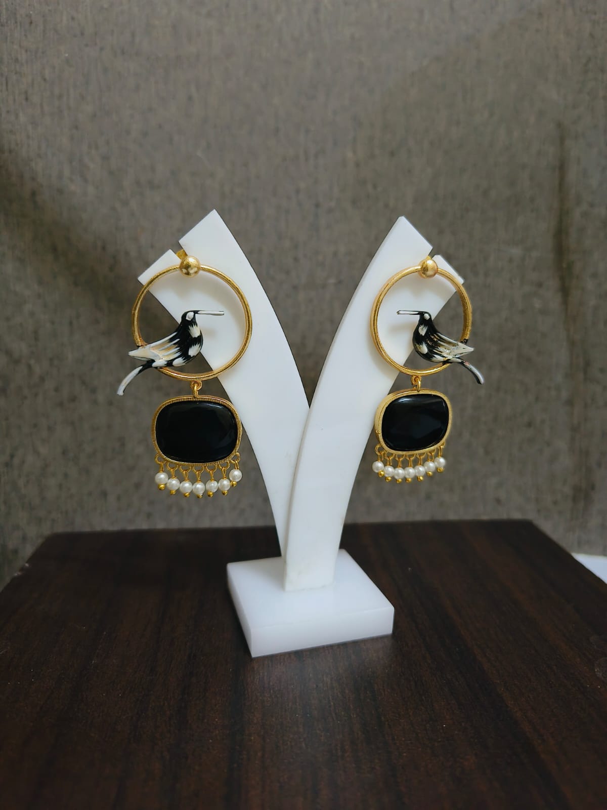 Gold Plated Pearl Earrings