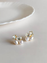 Classic Pearl Crystal Korean Stud Earrings | AMOLA