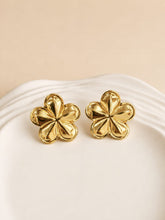 Golden Bloom Floral Stud Earrings | AMOLA