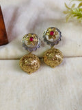 Brass Ball Oxidized Dangler Earrings | AMOLA