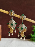 Peacock Oxidised Pearl Jhumki | AMOLA