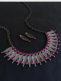 Antique Silver-Toned Elegant Necklace Set | AMOLA