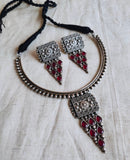 925 Silver Plated Hasli Necklace with Danglers | Sarichka Fashion