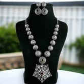 Elegant Silver Look Festive Long Necklace | Sarichka Fashion
