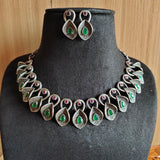Antique Oxidised Silver Statement Necklace | Sarichka Fashion