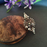 Adjustable Oxidised Silver Ghungroo Ring | Sarichka