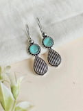 German Silver Oxidised Hook Earrings for Casual Wear | AMOLA