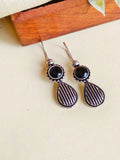 German Silver Oxidised Hook Earrings for Casual Wear | AMOLA