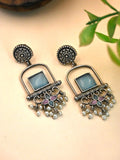 Antique Silver Pearl Dangler Earrings with Elegant Detailing | AMOLA