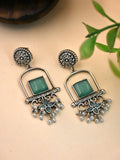 Antique Silver Pearl Dangler Earrings with Elegant Detailing | AMOLA