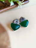 Monalisa Daily Wear German Silver Stud Earrings for Effortless Style | AMOLA