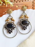 Golden Dual-Tone Cow Motif Earrings – Festive Elegance | AMOLA