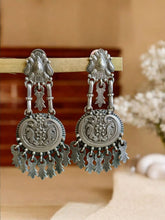 Silver Plated Navratri Dangler Earrings | Sarichka