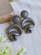 Exquisite 925 Silver Plated Antique Danglers | Sarichka