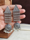 925 Silver Plated Navratri Earrings | Sarichka