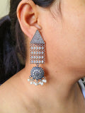 925 Silver Plated Navratri Earrings | Sarichka