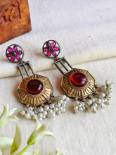 Dual-Tone Stylish Dangler Earrings | Sarichka