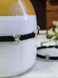 Butterfly Bliss German Silver Thread Anklets | Sarichka Fashion