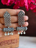 Oxidised Antique Statement Dangler Earrings | Sarichka Fashion