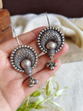 Silver Hook Earrings with Ghungroos | Sarichka Fashion