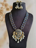 🔸Dual-Tone Long Necklace Set Delight Elegance | AMOLA