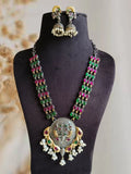 🔸Dual-Tone Long Necklace Set Delight Elegance | AMOLA