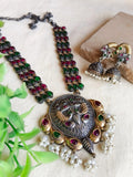 🔸Dual-Tone Long Necklace Set Delight Elegance | AMOLA