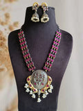 🔸Dual-Tone Long Necklace Set Delight Elegance | AMOLA