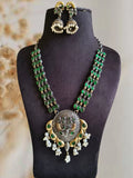 🔸Dual-Tone Long Necklace Set Delight Elegance | AMOLA