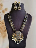🔸Dual-Tone Long Necklace Set Delight Elegance | AMOLA