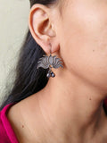 Graceful Lotus Silver Hook Earrings | Sarichka Fashion