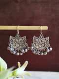 Boho Oxidised Hook Earrings | AMOLA