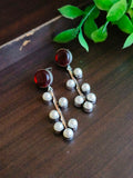 Premium Monalisa Oxidised Danglers with Stone Spark | AMOLA