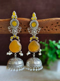 Statement Silver Jhumka with Ethnic Charm | Sarichka Fashion