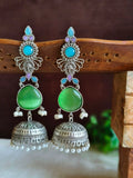 Statement Silver Jhumka with Ethnic Charm | Sarichka Fashion