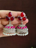 Navratri Oxidised Jhumkas with Beads | Sarichka Fashion
