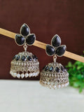 Navratri Oxidised Jhumkas with Beads | Sarichka Fashion